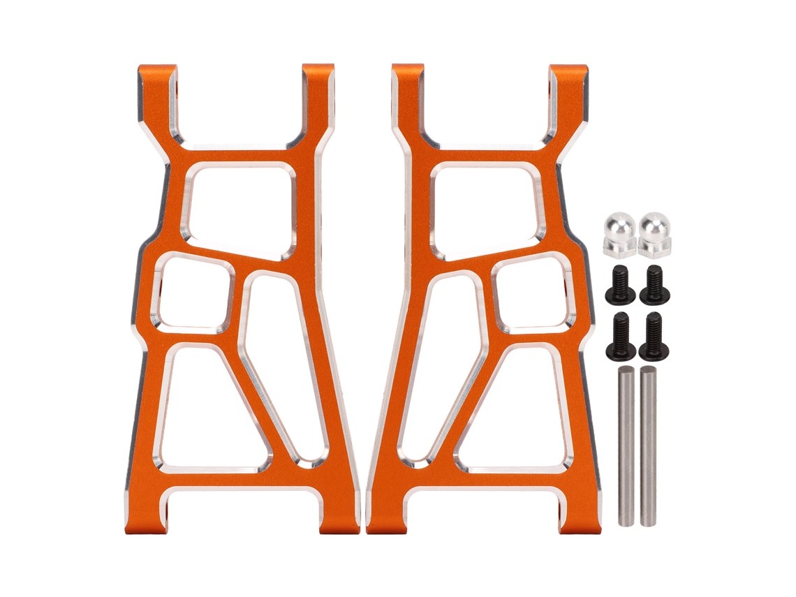 Mali 2pcs Braços Dianteiros de Alumínio para Carro Rc Zd Racing Dbx 10 Off Road 1/10 Suspensão Dianteira Laranja