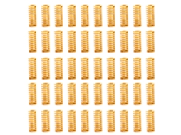Aetheria 50pcs Resortes de Tapa Plana Amarela de Aço Ligado para Cama Quente de Impressora 3d 10x25mm