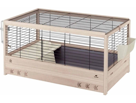 Gaiola para Coelhos  (Branco - 100x62.5x51cm - Madeira)
