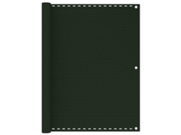 Vidaxl Tela De Varanda 120x500 Cm Pead Verde-escuro
