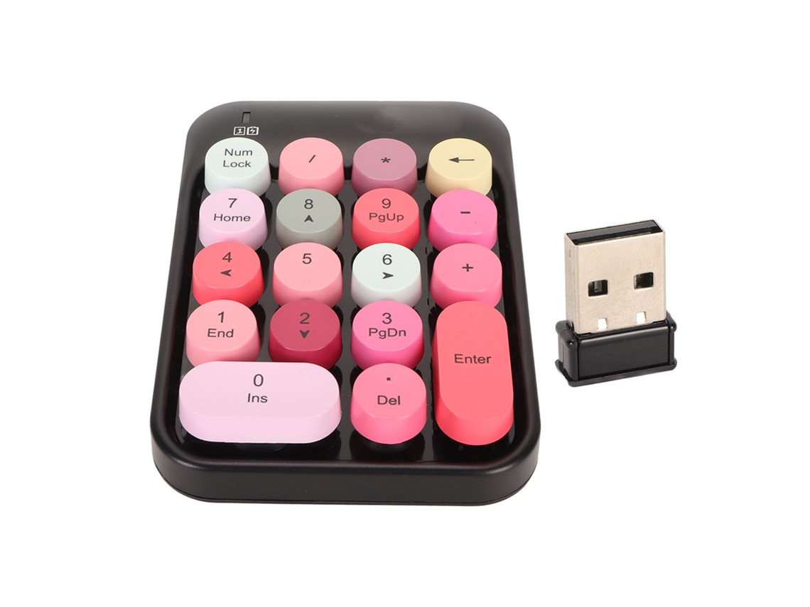Teclado Numérico Inalámbrico 2.4g 18 Teclas Bajo Ruido Mini Para Ordenador Portátil