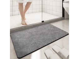 Tapetes de Banho Antiderrapantes Absorventes de Secagem Rápida para Decoração de Banheiro Cinza de Chumbo EVELTEK 50x80CM