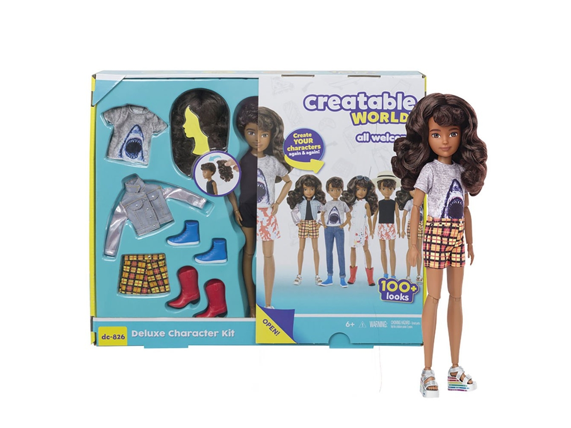 Boneca MATTEL GAMES Castanha com curls world creatable