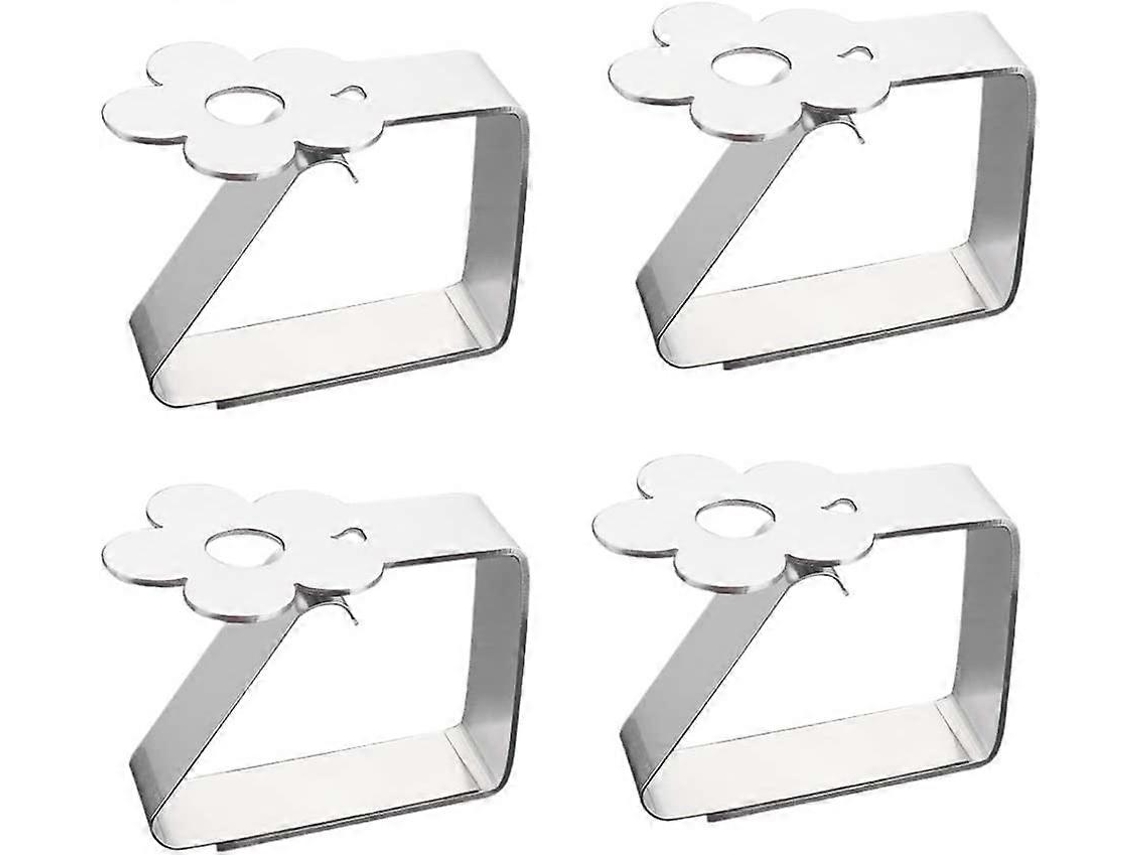 Lurelia Prendedores Toalha Mesa Aço Inoxidável 4 Peças 6,5 X 5 Cm Piqueniques Festas