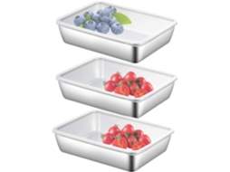 Suporte Para Carne Na Geladeira, Recipiente Para Carne Na Geladeira, 3 Recipientes Para Armazenar Ca Gokoco