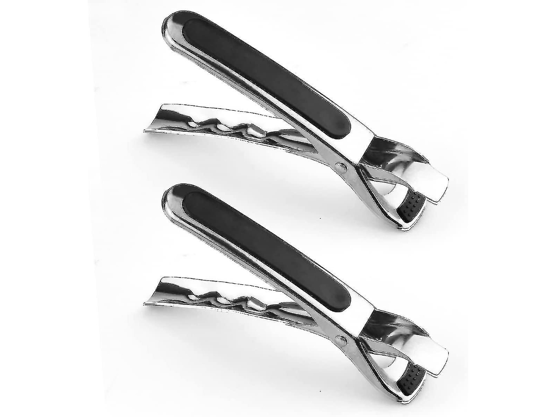 Pinza para Pratos Aço Inoxidável 304 Anticorrosivo Grip Antiderrapante para Air Fryer Panelas e Pratos Quentes 2 Peças