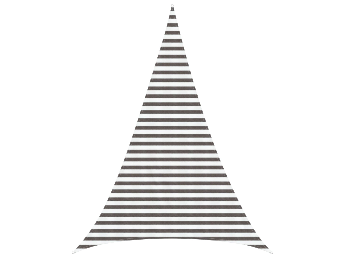 Vidaxl Vela De Sombra 4 X 5 X 5 M Hdpe Triangular Cinza Claro E Branco