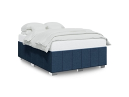 Bed Frame, Bed Frames Vidaxl Azul Tecido (160 X 200 Cm)