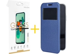 Kit Capa e Película Samsung Galaxy A52 4G SKYHE Gandy Flip (Azul)