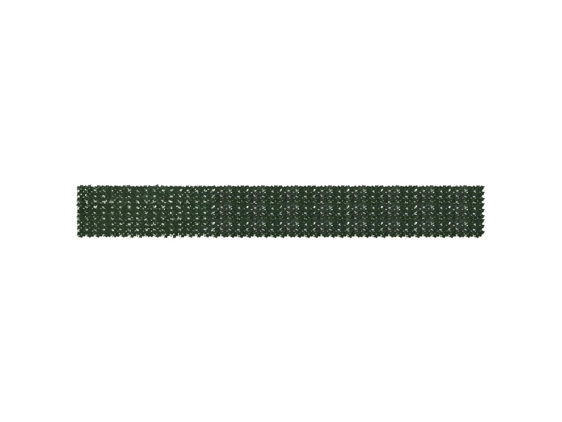 Vidaxl Tela De Varanda Com Folhas Verde-escuro 600 X 75 Cm