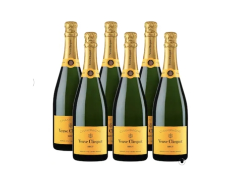 Caixa Com 6 Garrafas 75 Cl Veuve Clicquot Brut Carte Jaune