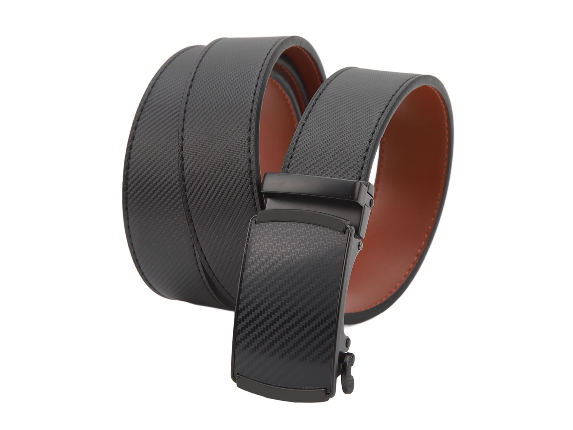 Cinto Masculino de Couro Pu Reversível com Fivela Desmontável Ajustável 115cm Marrom