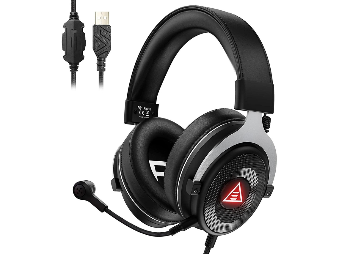 Auscultadores Usb Gaming With Microphone For Ps4/Pc/Ps5/Laptop Gaming s Wired-7.1 Surround Sound-50Mm Drivers