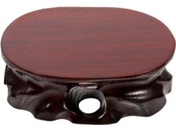 Base Decorativa De Madeira Angooily Para Vaso E Bule Chá, Suporte De Mesa Estável, Estilo Rústico Para Decoração De Casa