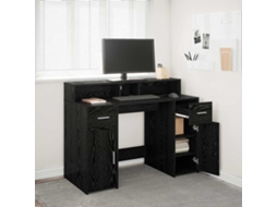 Vidaxl Mesa Carvalho Preto 120 X 55 X 91 Cm Derivados De Madeira