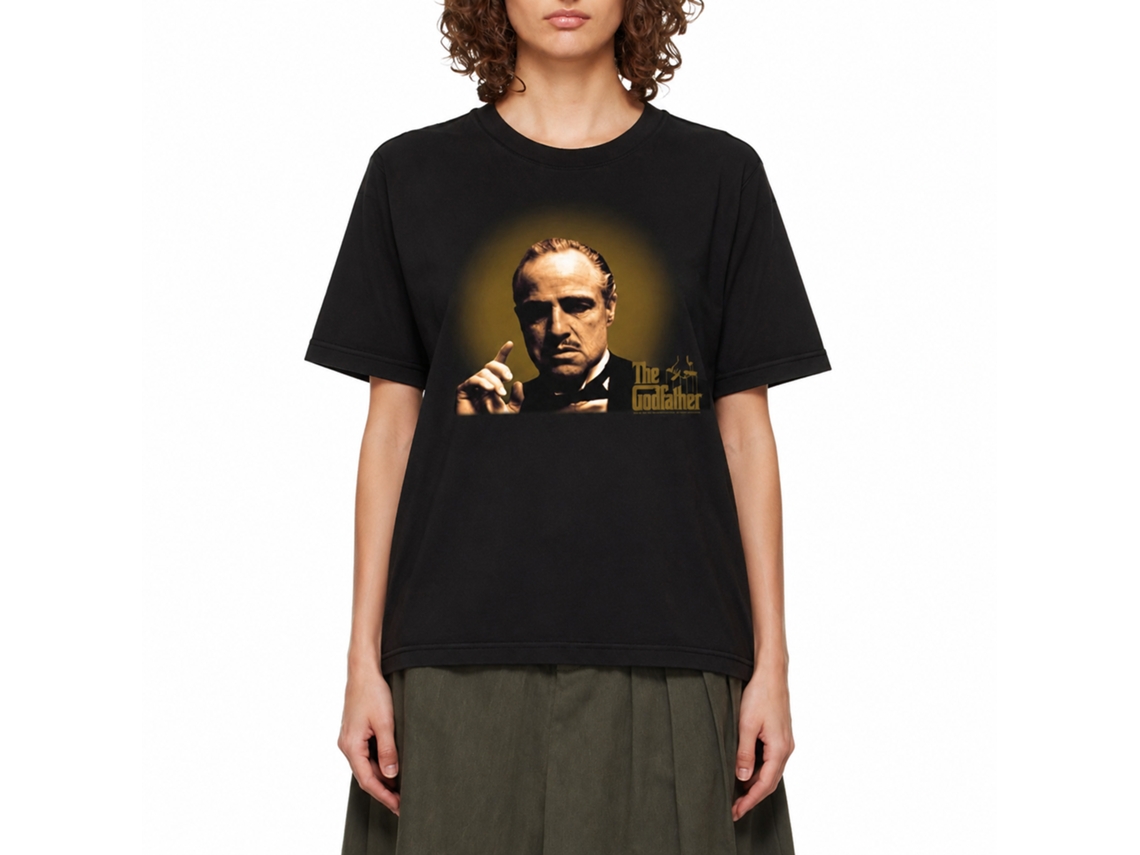 Rockinstone Godfather Glowing And Showing Black Adult T-shirt Size:xl