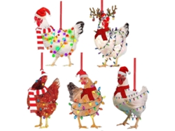 Enfeites Para Árvores De Natal, Decorações Penduradas Em Formato De Galinha. Olysi Shop