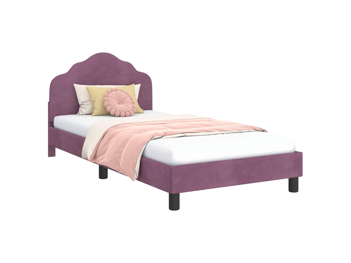 Estrutura de Cama Infantil com Cabeceira Roxo 90x200 cm MAISON EXCLUSIVE