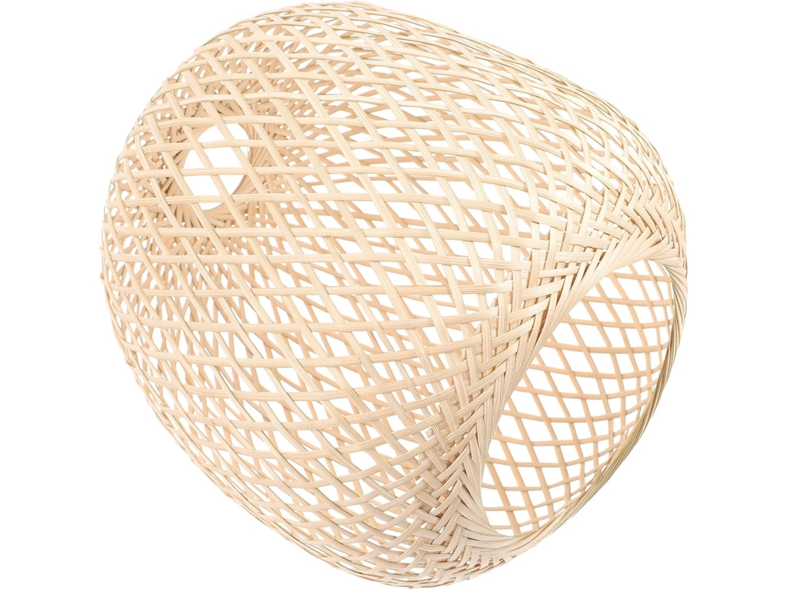 Luminária De Teto Rústica De Bambu (cm) Para Quarto