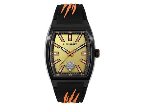 Relógio Homem Plein Sport Gaze 40mm 40,00 Mm Bracelete De Silicone Cor Da Bracelete Amarelo, Preto À Prova De Água 5 Bar Philipp Plein Sport