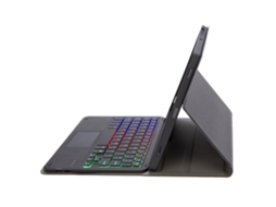 Lurelia Capa Com Teclado Bluetooth Para Samsung Tab A8 10.5 Com Teclado Com Touchpad, Retroiluminação Gradiente, Layout Pt, Preto