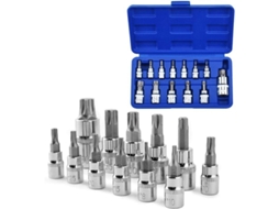Conjunto de brocas Torx Linjou, 8 peças T8-T70, aço S2, para parafusadeira