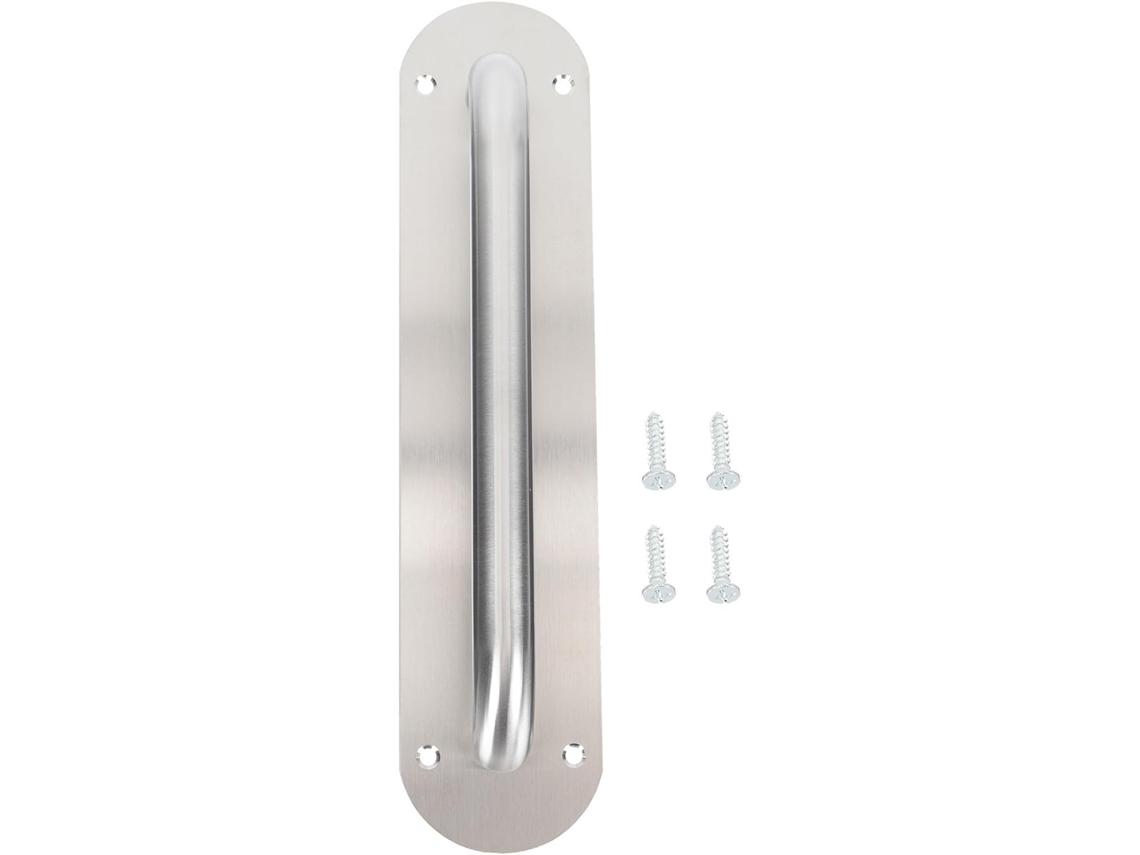 Puxador Oval Em Aço Inoxidável, Prateado, 1 Peça | Porta E Portão
