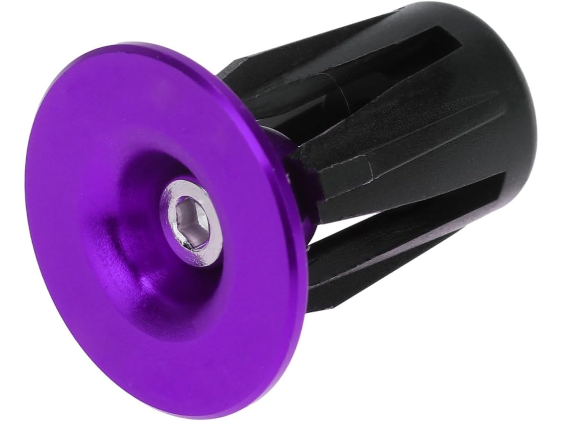 Tampas De Guidão Liga Alumínio M4x34mm Para Bicicletas Montanha E 22-24mm,par,roxas
