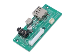 Placa con puerto de carga usb y conector de audio para altavoz charge 3 gg green