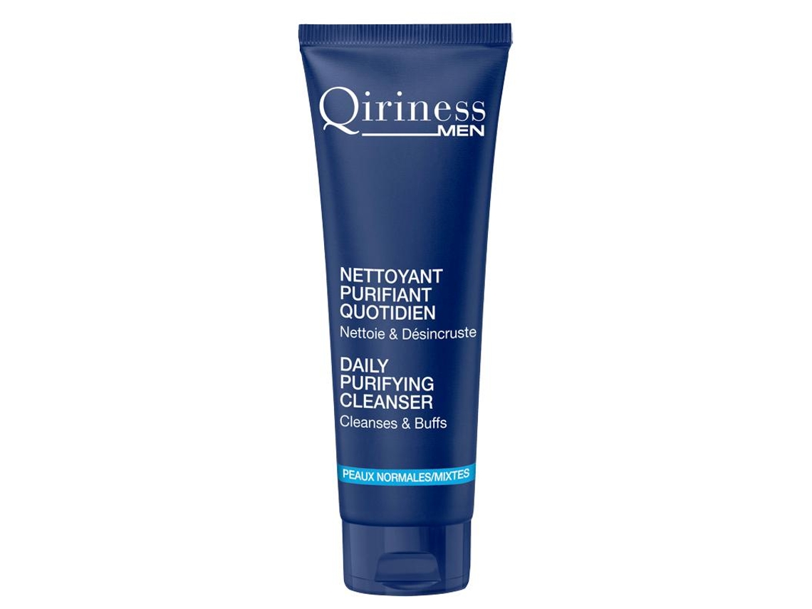 Homens QIRINESS puryfing diário Cleanser-limpeza gel esfoliante para o rosto 125ml