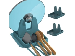 2026 2 Reposapiés de Cozinha com Portatapas e Alfombrilla Anti goteo para Utensílios de Cozinha