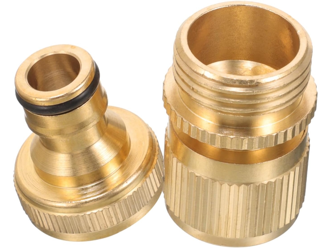 Conector Rápido De Latão Para Mangueira Jardim 3/4 Polegada Com