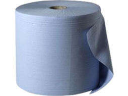 Rolo Papel Limpeza / Bobine Industrial CLEANSPOT (Eco Pasta) Fl Dupla Azul 23cm (300mts) 2 Rls (Rolo para Suporte HACCP)