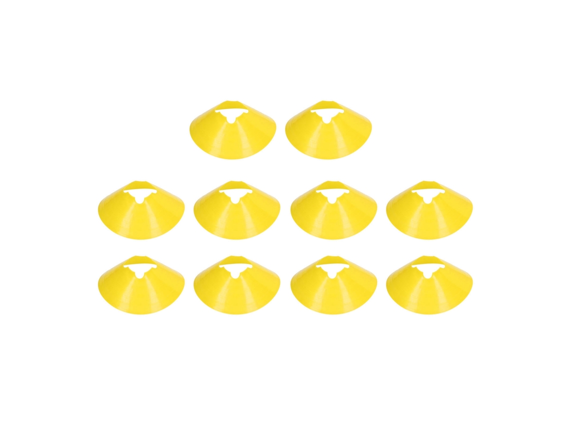 10 Pcs Cones Discos Futebol 8cm Marcação Obstáculo Treinamento Esportivo Resistente À Luz