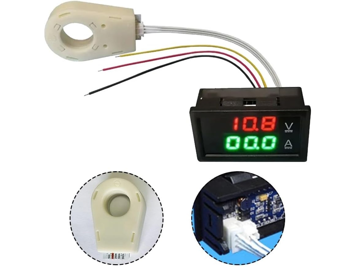 Voltímetro Digital, Amperímetro Cc 300v 100a, Sensor Hall