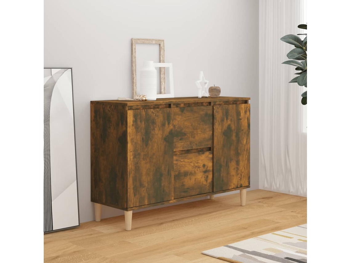 Aparador 101x35x70 cm Derivados de Madera de Roble Ahumado