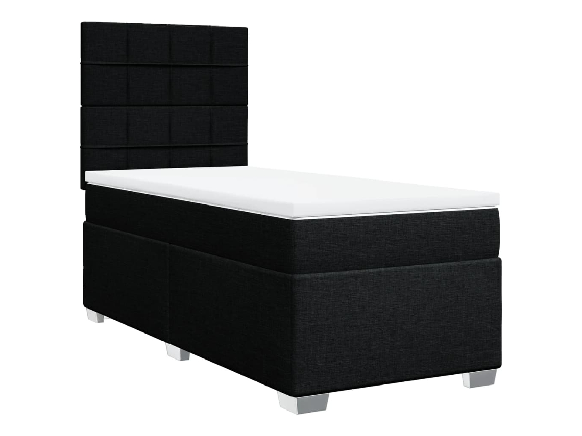 Cama com Molas/colchão 100x200 Cm Tecido Preto MAISON EXCLUSIVE