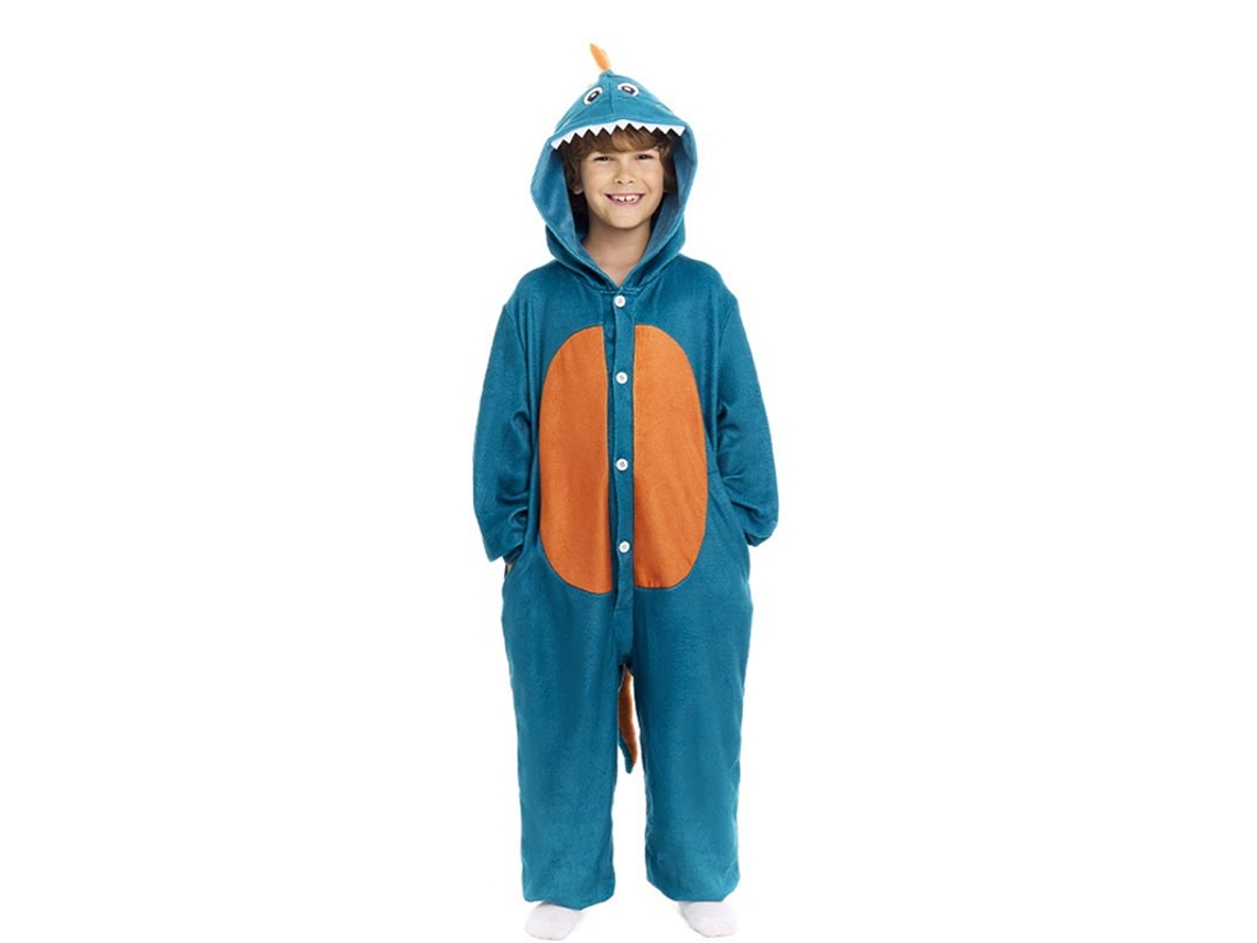 Fantasia de pijama de dinossauro estegossauro para criança