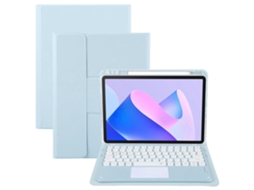 Teclado Bluetooth Com Botões Redondos, Suporte Giratório E Capa De Couro Com Touchpad Para Huawei Matepad 11 2023/2021.
