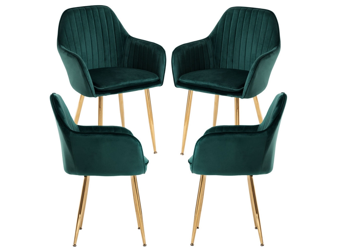 Pack 4 Cadeiras Chic Golden - Verde