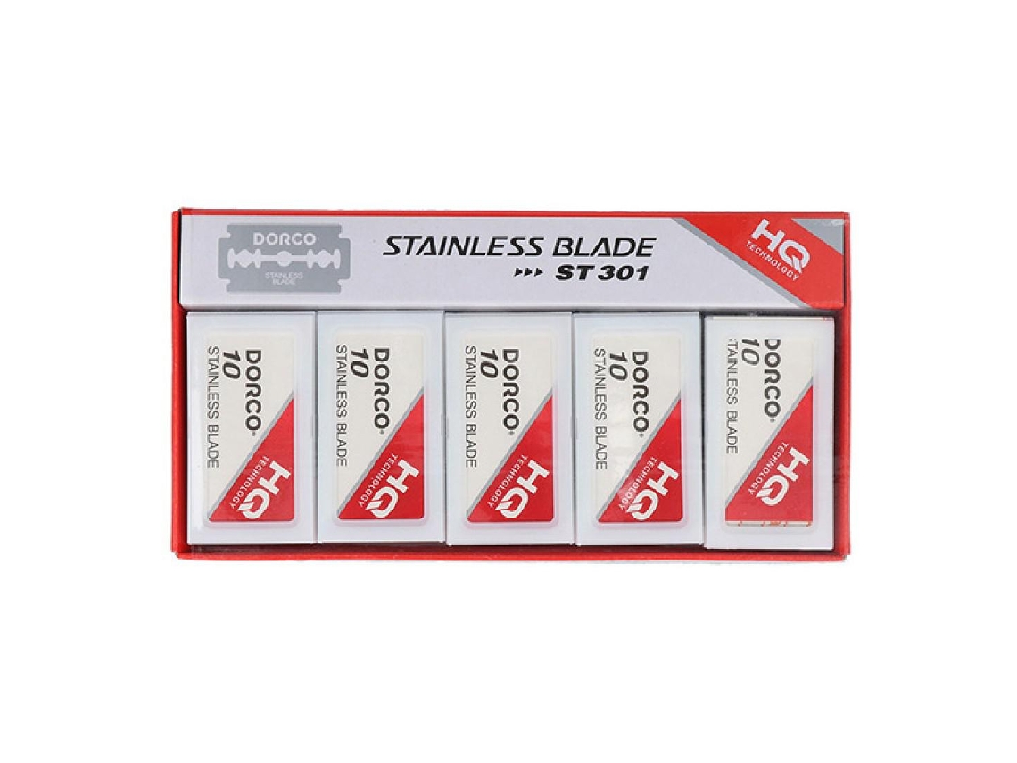 Lâmina Stainless Dorco Vermelho 100 Uds