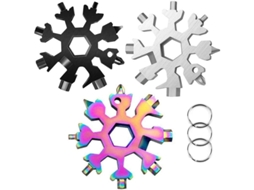 Kit de 3 multiferramentas 18 em 1 em inox com padrão de floco de neve com S/MARCA