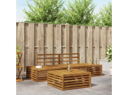 Vidaxl 4 Unid. Conjunto De Sofás Para Exterior Natural
