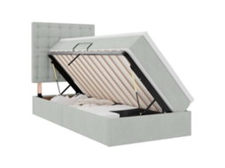 SYFAX™ Cama de Armazenamento Led com Colchão Cinzento claro