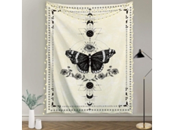 VYLARA Decoração Artística De Borboleta Estilo Boho, Costurada À Mão Para Uso Interno, Bolso Para Vara Incluído, Tecido De Poliéster De Alta Qualidade, Cores