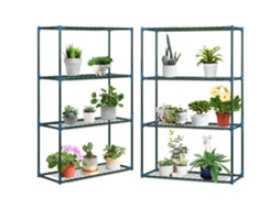 Prateleira Plant Shelf, conjunto de 2, 4 prateleiras, aço, 70x27x110cm, verde S/MARCA