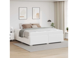 Vidaxl Estrutura Da Cama Branco 200 X 200 Cm Tecido