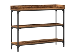 Mesa Console com Prateleira em Madeira Antiga MAISON EXCLUSIVE (100x30x80 cm)
