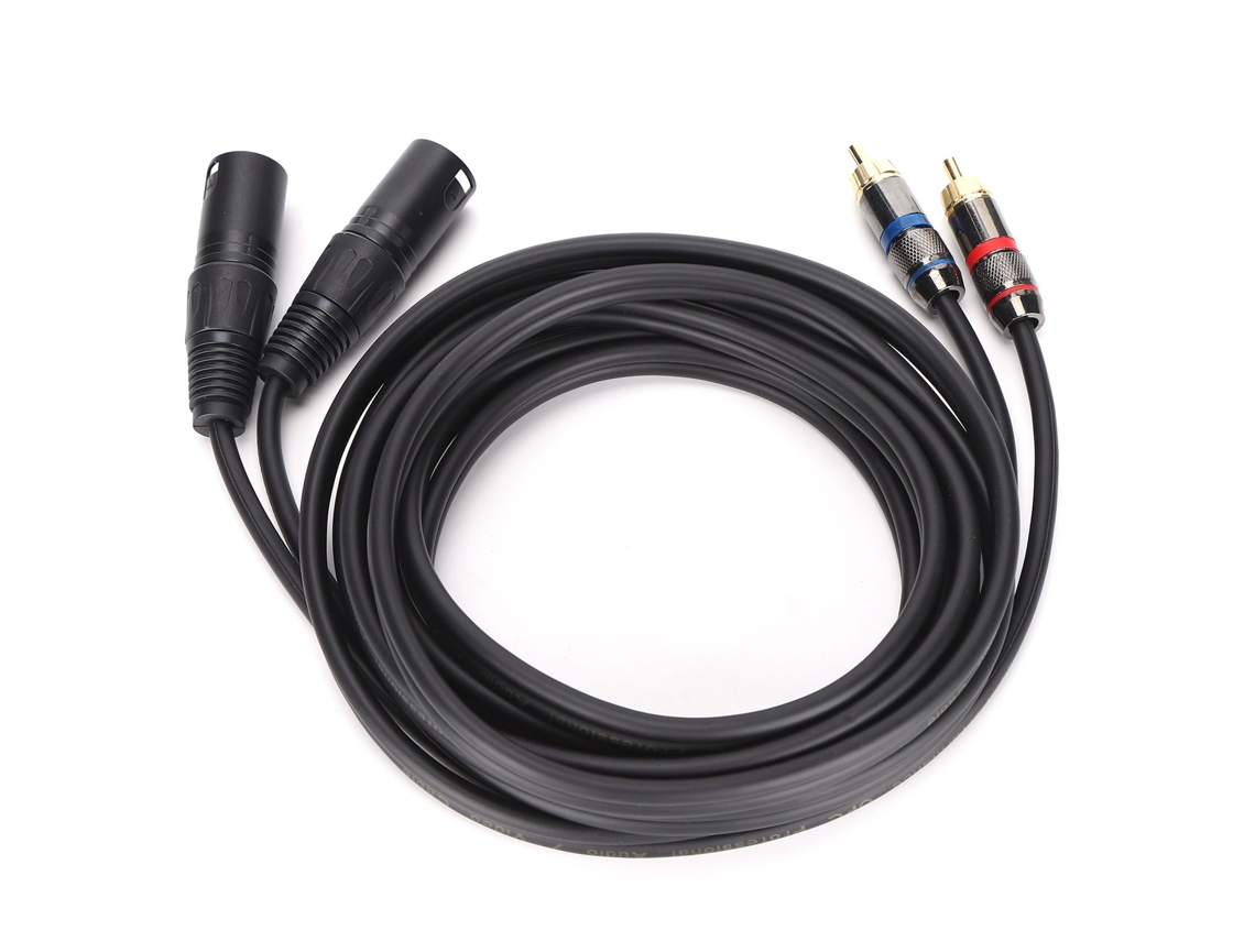 Cabo Lurelia XLR macho RCA de 3m, para microfones, mesa de mixagem, amplificadores e caixas de som ativas.