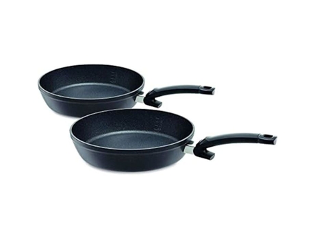 Frigideiras Fissler Adamant Comfort 2 Frigideiras De Alumínio 28 Cm 24 Cm Antiaderente Resistentes A Arranhões